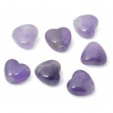 5 Perles Coeur Pierre Naturelle Améthyste 9mm pour la Création de Bijoux Fantaisie - DIY