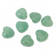5 Perles Coeur Pierre Naturelle Aventurine 9mm pour la Création de Bijoux Fantaisie - DIY