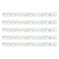 50 Perles Autrichiennes à Facettes en Verre Transparent 6x4mm pour la Création de Bijoux Fantaisie - DIY