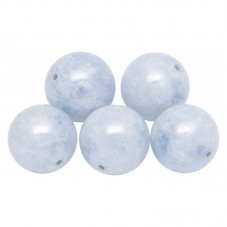 5 Perles Pierre Naturelle Aigue-Marine 8mm pour la Création de Bijoux Fantaisie - DIY