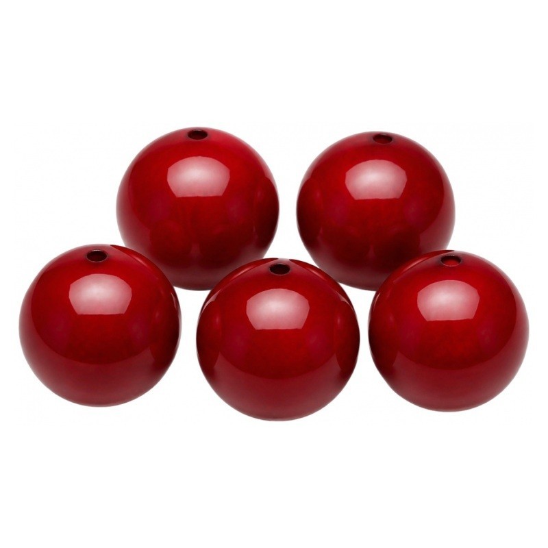 5 Perles Pierre Naturelle Corail Rouge 8mm