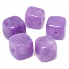 5 Perles Pierre Naturelle Améthyste Carré 8mm pour la Création de Bijoux Fantaisie - DIY