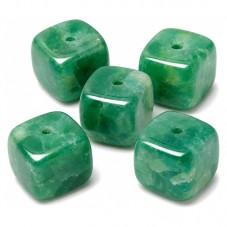 5 Perles Pierre Naturelle Agate Verte Carré 8mm pour la Création de Bijoux Fantaisie - DIY