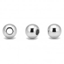 30 Perles Intercalaires Argentées en Acier Inoxydable 4mm pour la Création de Bijoux Fantaisie - DIY