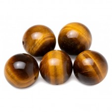 5 Perles Pierre Naturelle Oeil de Tigre 8mm pour la Création de Bijoux Fantaisie - DIY