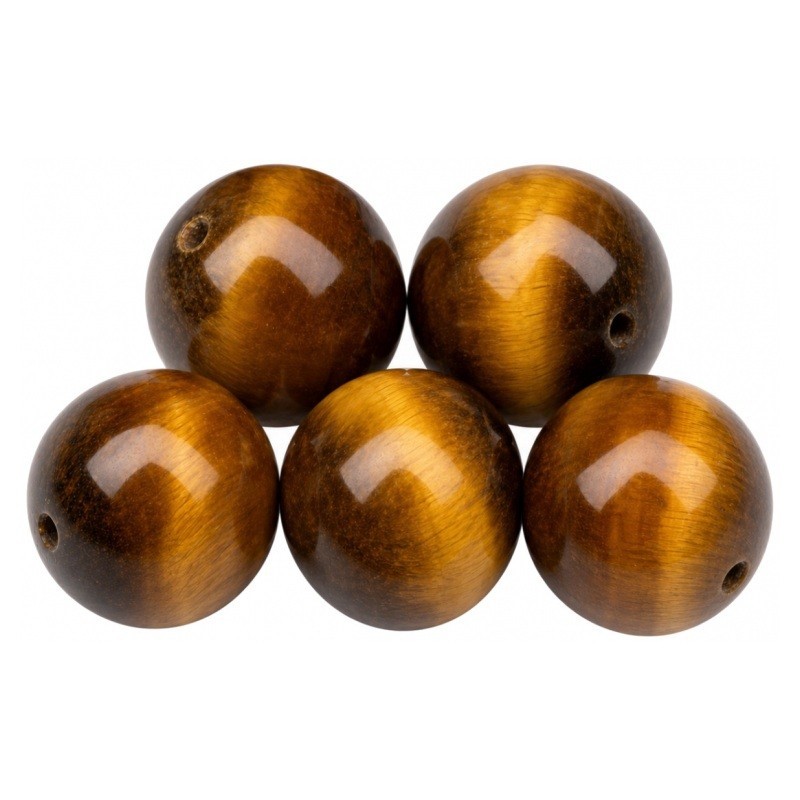 10 Perles Pierre Naturelle Oeil de Tigre 6mm