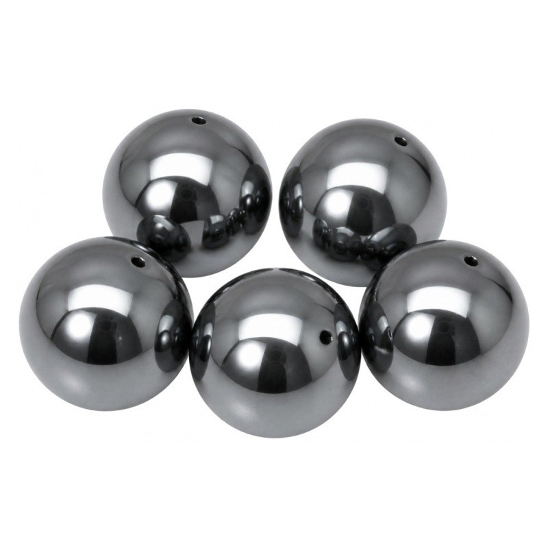 10 Perles Pierre Naturelle Hématite 6mm