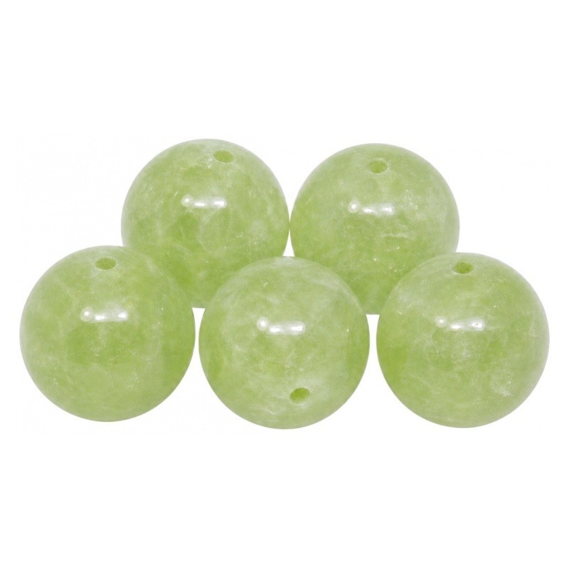 10 Perles Pierre Naturelle Olivine 6mm