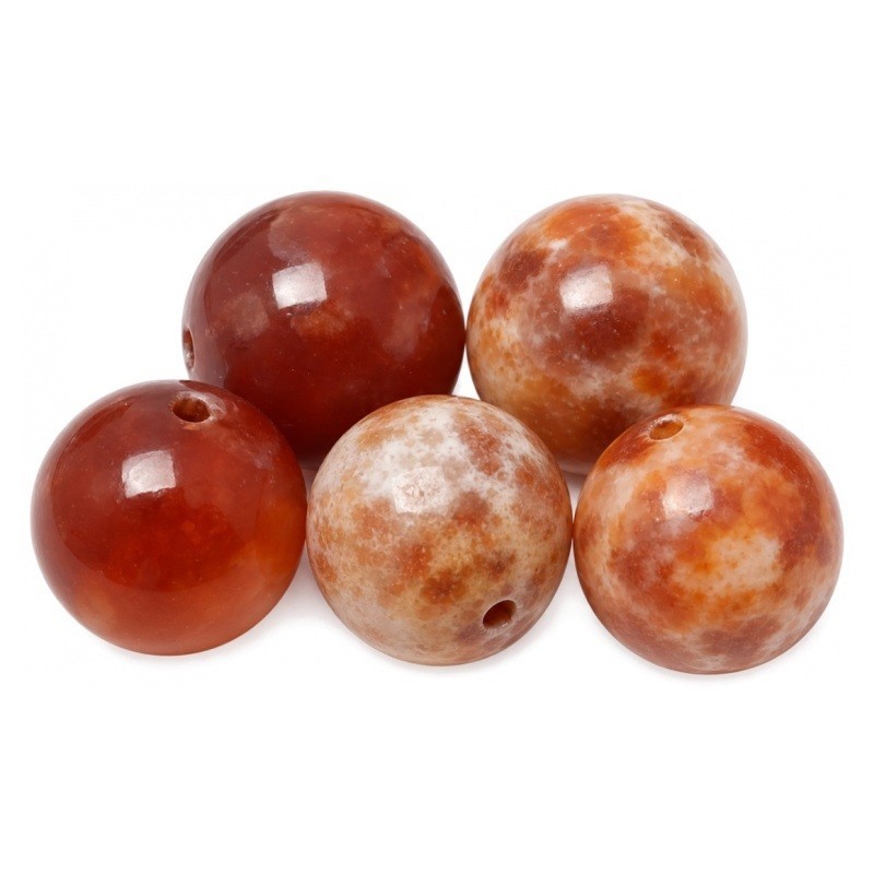 10 Perles Pierre Naturelle Agate de Feu 6mm