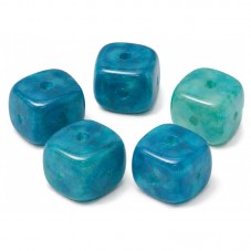 5 Perles Pierre Naturelle Agate Verte Carré 8mm pour la Création de Bijoux Fantaisie - DIY