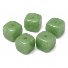 5 Perles Pierre Naturelle Péridot Carré 8mm pour la Création de Bijoux Fantaisie - DIY