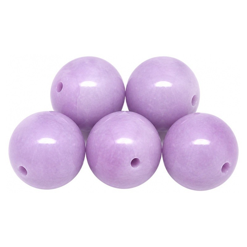 5 Perles Pierre Naturelle Angélite Violette 8mm