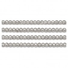 110 Perles à Facettes en Verre Gris 4mm pour la Création de Bijoux Fantaisie - DIY