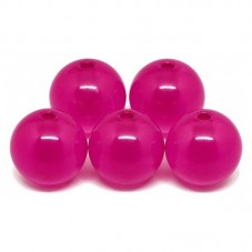 5 Perles en Verre Fuchsia 8mm pour la Création de Bijoux Fantaisie - DIY