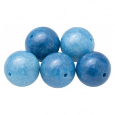 5 Perles Pierre Naturelle Jade Teinté Bleu 8mm pour la Création de Bijoux Fantaisie - DIY