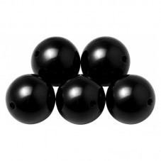 5 Perles Pierre Naturelle Obsidienne Noir 8mm pour la Création de Bijoux Fantaisie - DIY