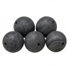 5 Perles Pierre Naturelle Agate Teinté Noir 8mm pour la Création de Bijoux Fantaisie - DIY