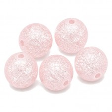 10 Perles en Verre Craquelé Rose 6mm pour la Création de Bijoux Fantaisie - DIY