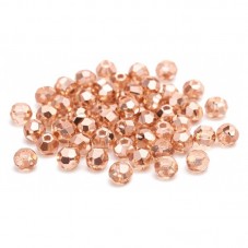 100 Perles Bicônes en Verre à Facettes Rose 4mm pour la Création de Bijoux Fantaisie - DIY