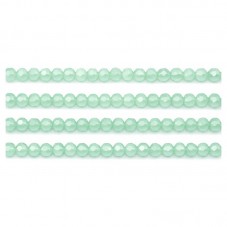 110 Perles en Verre à Facettes Vert 4mm pour la Création de Bijoux Fantaisie - DIY