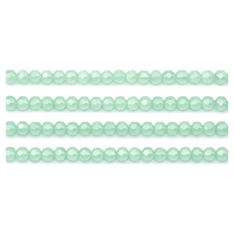 110 Perles en Verre à Facettes Vert 4mm