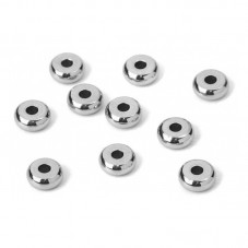 20 Perles Intercalaires en Acier Inoxydable 5mm pour la Création de Bijoux Fantaisie - DIY