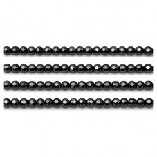 100 Perles en Pierre Naturelle Hématite à Facettes Gris Métallisé 4mm pour la Création de Bijoux Fantaisie - DIY