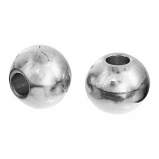 20 Perles Intercalaires Argentées en Acier Inoxydable 6mm pour la Création de Bijoux Fantaisie - DIY