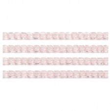 100 Perles Carrées en Verre à Facettes Rose 3mm pour la Création de Bijoux Fantaisie - DIY