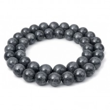 5 Perles Pierre Naturelle Agate Gris Foncé 8mm pour la Création de Bijoux Fantaisie - DIY