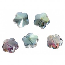 5 Perles en Verre à Facettes Fleur 10mm pour la Création de Bijoux Fantaisie - DIY