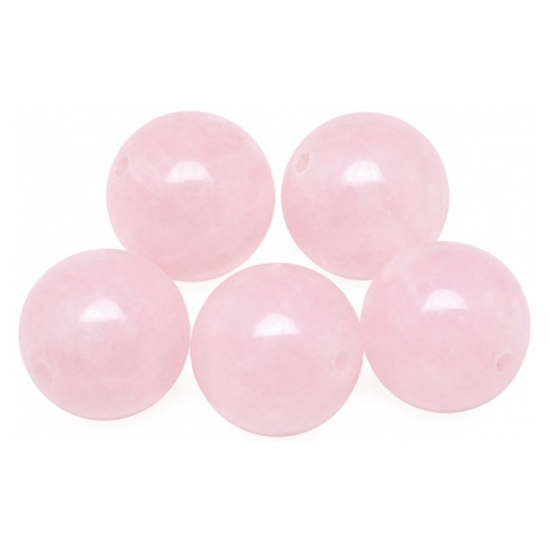5 Perles Pierre Naturelle Quartz Rose 8mm