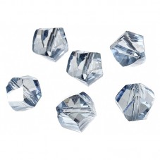 10 Perles en Verre à Facettes Bleu Gris 10x9mm pour la Création de Bijoux Fantaisie - DIY