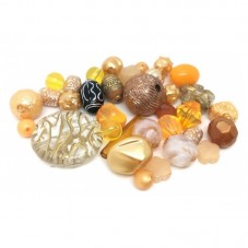 20 Perles Mixtes en Acrylique Orangé 5-28mm pour la Création de Bijoux Fantaisie - DIY