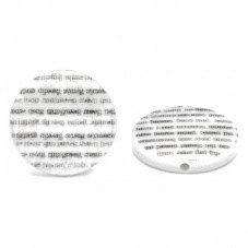 5 Perles Palet en Nacre Motif Écriture 20mm pour la Création de Bijoux Fantaisie - DIY