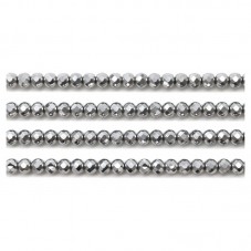 110 Perles en Verre à Facettes Argenté 4mm pour la Création de Bijoux Fantaisie - DIY