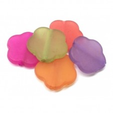 20 Perles Fleur en Acrylique 18mm pour la Création de Bijoux Fantaisie - DIY