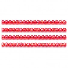 145 Perles à Facettes Rouge en Verre 4mm pour la Création de Bijoux Fantaisie - DIY