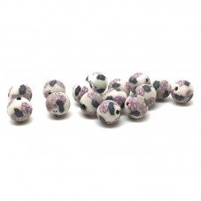15 Perles Blanches en Pâte Polymère Fimo 8mm pour la Création de Bijoux Fantaisie - DIY