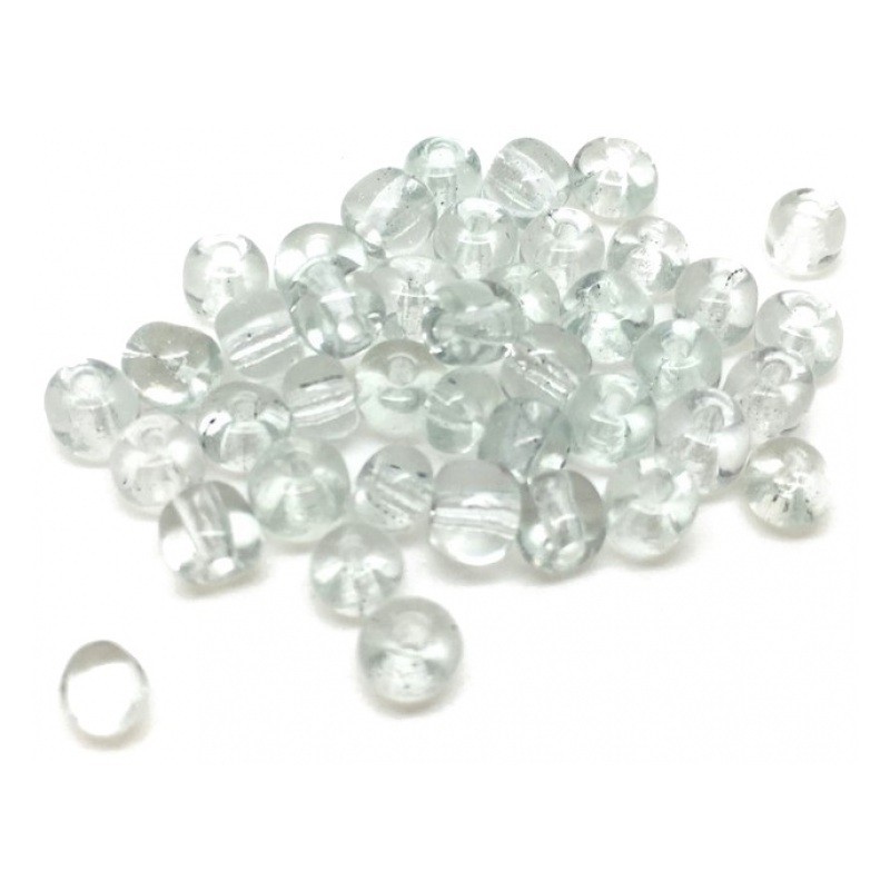 1 Sachet de 10g Perles de Rocaille en Verre Transparent 4mm