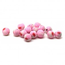 15 Perles Roses en Pâte Polymère Fimo 8mm pour la Création de Bijoux Fantaisie - DIY