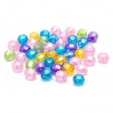 100 Perles à Facettes en Acrylique 4mm pour la Création de Bijoux Fantaisie - DIY