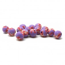 15 Perles Mauves en Pâte Polymère Fimo 8mm pour la Création de Bijoux Fantaisie - DIY