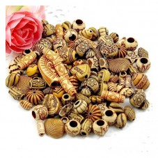 100 Perles en Acrylique Couleur Rouille Mixte 8-25mm pour la Création de Bijoux Fantaisie - DIY