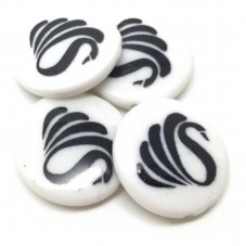 4 Perles Cygne en Acrylique 20mm pour la Création de Bijoux Fantaisie - DIY