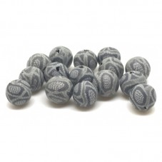 15 Perles Grises en Pâte Polymère Fimo 8mm pour la Création de Bijoux Fantaisie - DIY