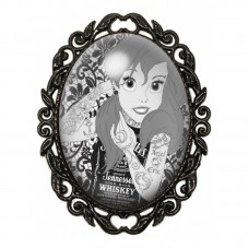 Broche Noire avec Cabochon en Verre Ariel Gothique pour la Création de Bijoux Fantaisie - DIY