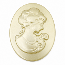 Camée Lady Vintage Doré 30x40mm pour la Création de Bijoux Fantaisie - DIY
