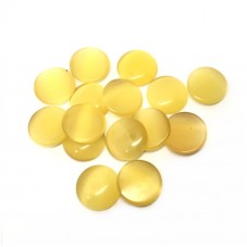Cabochon en Verre Œil de Chat Jaune 12mm [à l'unité]