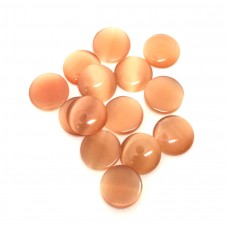 Cabochon en Verre Œil de Chat Orange 12mm [à l'unité]